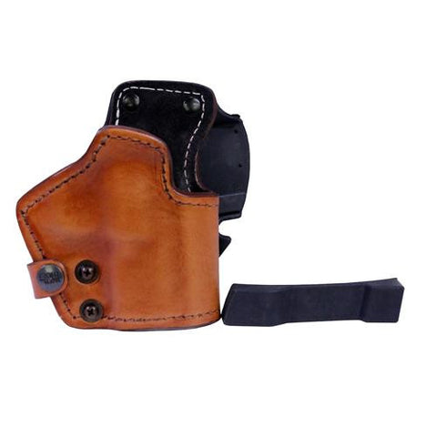 3 Layer Synthetic Leather Belt Holster - Springfield XD with 3" Barrel, Brown, Right Hand