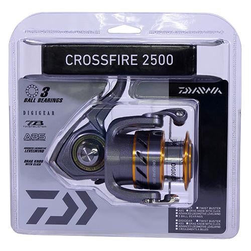 Crossfire 3BI Spinning Reel - 2500, 5.3:1 Gear Ratio, 3BB, 1RB Bearings, 31.10" Retrieve Rate, Clam Package