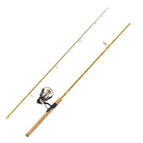 Crafted Glass Spinning Combo - 6'6" Length, 2 Piece, 2+1 Bearing, Crafted Glass, Medium