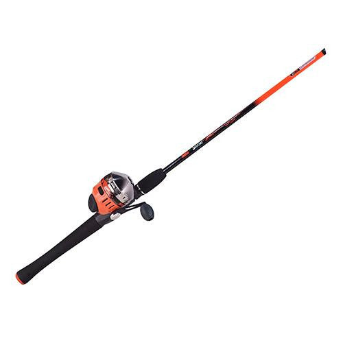 Splash Orange Spinning Combo - 10, 3.4:1 Gear Ratio, 6' Length, 2 Piece Rod, 6-14 lb Line Rate, Ambidextrous