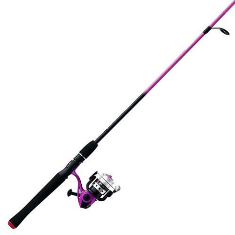 Splash Pink Spinning Combo - 20, 5.3:1 Gear Ratio, 6' Length, 2 Piece Rod, 4-8 lb Line Rate, Ambidextrous