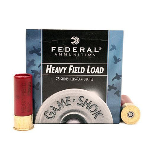 12 Gauge - Game-Shok Heavy Field, 2 3-4", 1 1-8 oz, #8 Lead Shot, Per 25