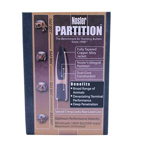 30 Caliber Bullets - Partition, 150 Grains, Spitzer, Per 50