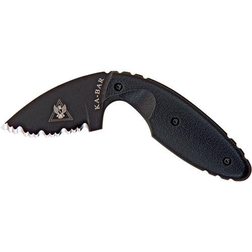 TDI Law Enforcement Knife, Black, Hard Sheath - Serrated Edge