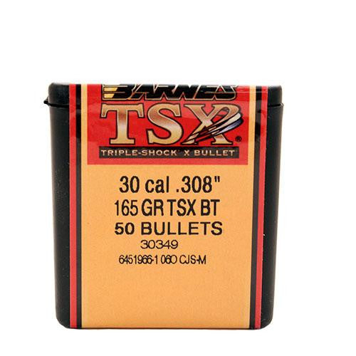 30 Caliber Bullets - Triple-Shock X, 165 Grains, Hollow Point Boat Tail Lead-Free, Per 50