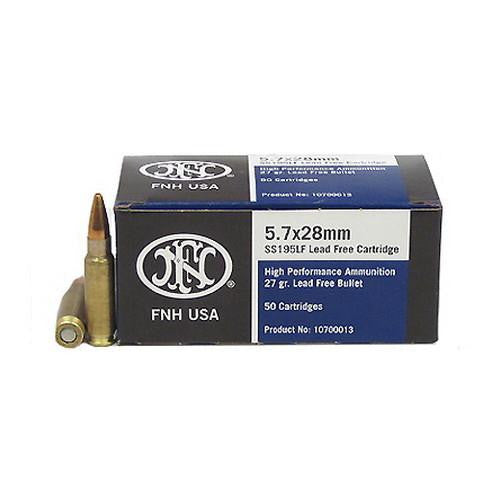 5.7x28MM Ammunition - 5.7x28MM, SS195, Lead Free, (Per 50)