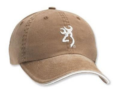 Twill Cap - 3-D Buckmark and Pipe, Mocha