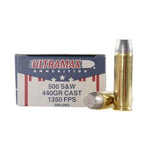 500 Smith & Wesson - 440 Grains, Lead Round Nose Flat Point, Per 20