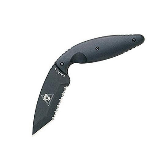 Large TDI Law Enforcement Knife, Black, Molle Straps - Tanto, Serrated Edge