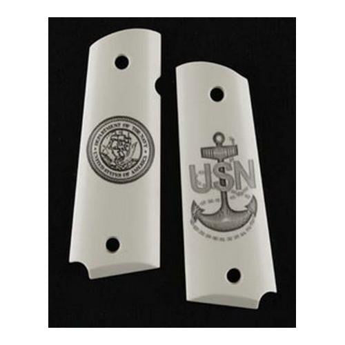 Scrimshaw Grips - Navy Insignia