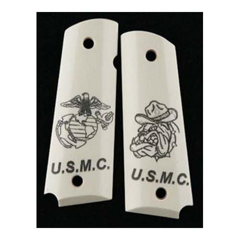 Scrimshaw Grips - Marine Insignia