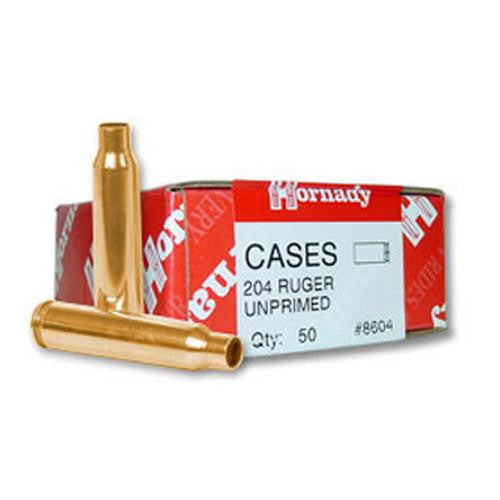 Unprimed Brass - 204 Ruger (Per 50)