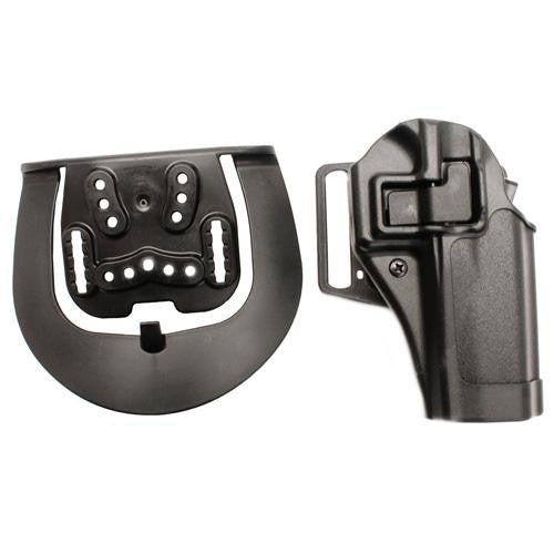 Serpa CQC, Belt & Paddle Holster, Plain Matte Black Finish - Glock 20-21, SWMP, Right Hand