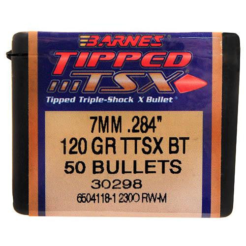 284 Caliber-7mm Bullets - Tipped Triple-Shock X, 120 Grains, Spitzer Boat Tail Lead-Free, Per 50