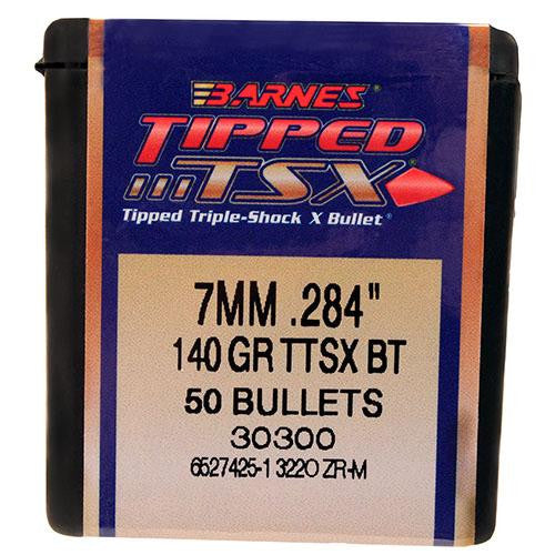 284 Caliber-7mm Bullets - Tipped Triple-Shock X, 140 Grains, Spitzer Boat Tail Lead-Free, Per 50