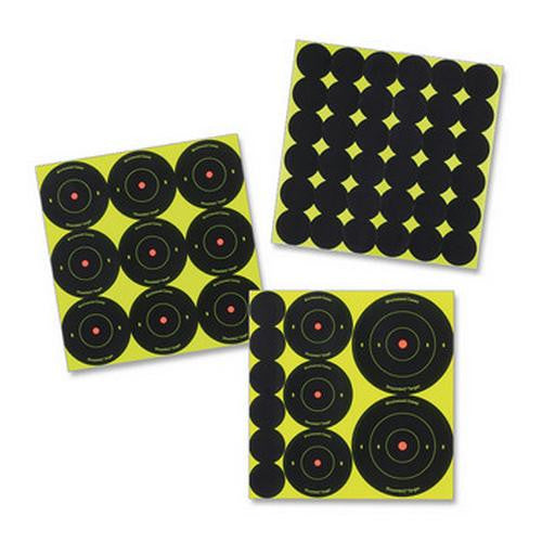 Shoot-N-C Targets: Bull's-Eye - 1", 2", 3" Round Assorted Targets, (Per 12)