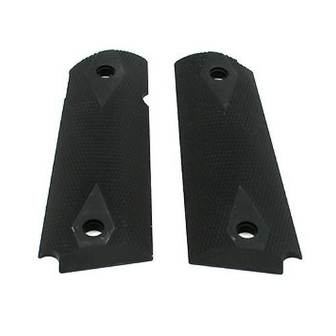 Extreme Series Grips - Checkered Aluminum, Matte Black Anodized, Government