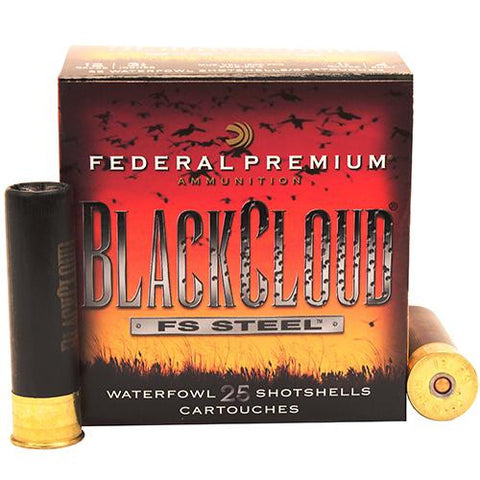 12 Gauge - Premium Black Cloud Waterfowl, 3 1-2", 1 1-2 oz, #4 Steel Shot, Per 25