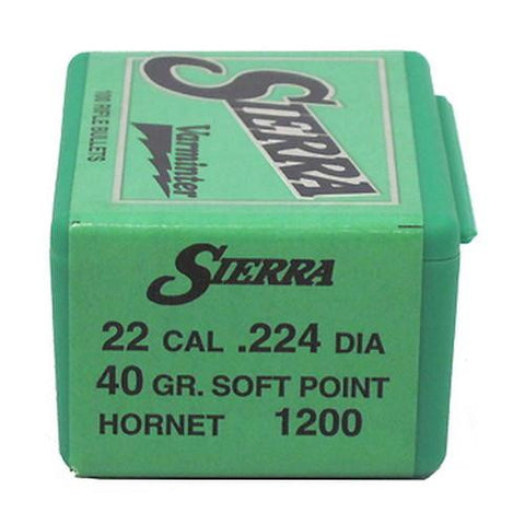 22 Hornet - Varminter, 40 Grains, Jacketed Soft Point, Per 100