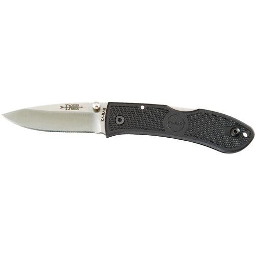 Dozier Folder, Mini - Black, Black Clip, Straight Edge