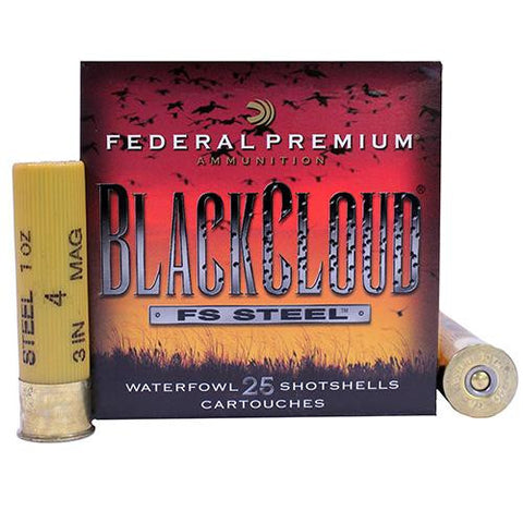 20 Gauge - Black Cloud Waterfowl, 3", 1 oz, #4 Steel Shot, Per 25