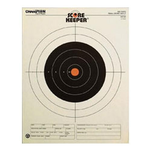 Orange Bullseye Targets - 100yd Small Bore Rifle (Per 12)