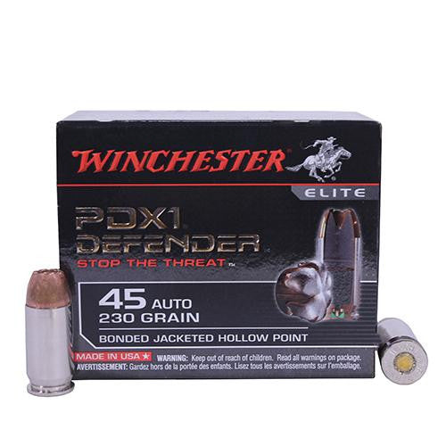 45 Automatic - PDX1 Defender, 230 Grains, Bonded Jacketed Hollow Point, Per 20