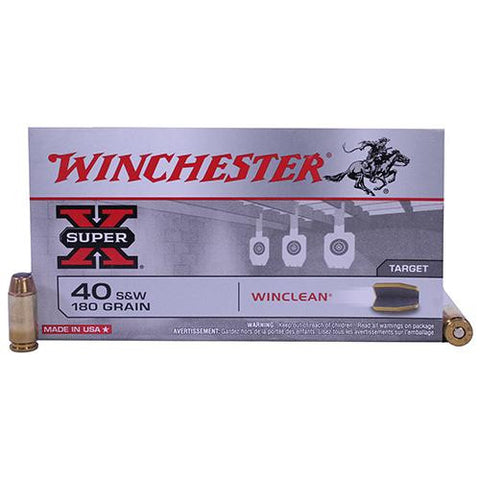 40 Smith & Wesson - WinClean, 180 Grains, Brass Enclosed Base, Per 50