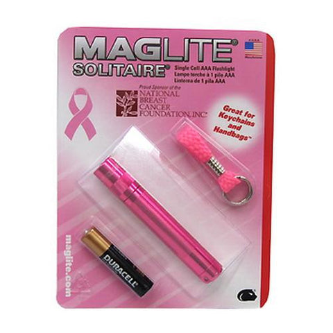 Solitaire Flashlight - AAA in Blister Package (Pink, National Breast Cancer Foundation)