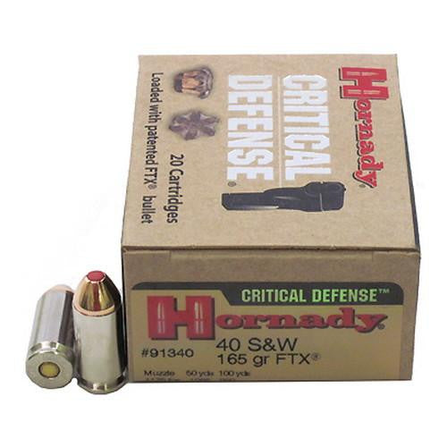 40 Smith & Wesson - Critical Defense, 165gr 20 Per Box