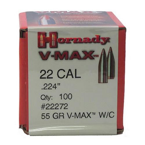 22 Caliber Bullets - .224" 55gr V-MAX W-C (Per 100)