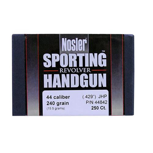 44 Caliber Bullets - Sporting Handgun, 240 Grains, Jacketed Hollow Point, Per 250