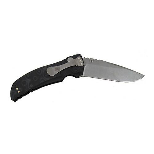 G10 Frame 4 DPB - Drop Point Blade, Tumble Finish, G-Mascus Black