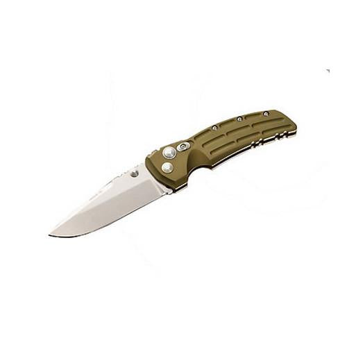 Aluminum Frame 3.5 - Drop Point Blade, Tumble Finish, Matte OD Green