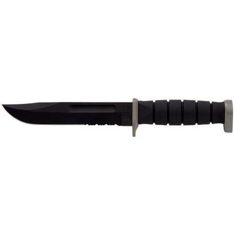 D2 Fighting-Utility Knife, Serrated - Black Cordura Sheath