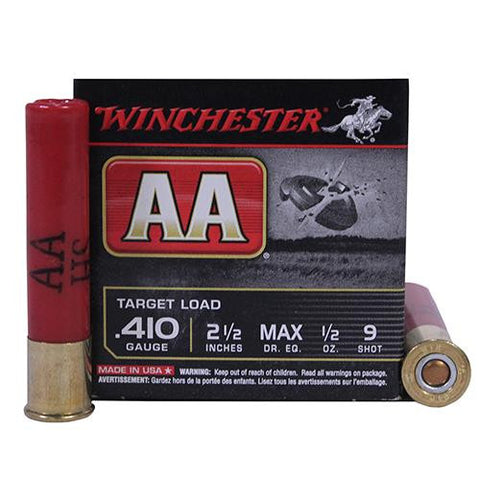 410 Gauge - AA Target, 2 1-2", 1-2 oz, #9 Lead Shot, Per 25