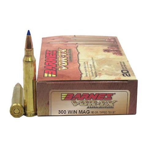 300 Winchester Magnum Ammunition - VOR-TX, 180 Grains, Tipped Triple-Shock X Bullet Boat Tail Lead-Free, Per 20