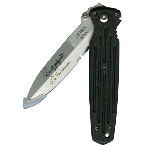 Applegate Combat Folder-Double Edge- Half-Serrated