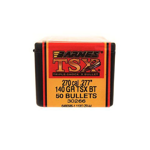 270 Caliber Bullets - Triple-Shock X, 140 Grains, Hollow Point Boat Tail Lead-Free, Per 50