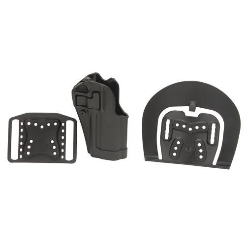 Serpa CQC, Belt & Paddle Holster, Plain Matte Black Finish - 1911 Commander, Right Hand