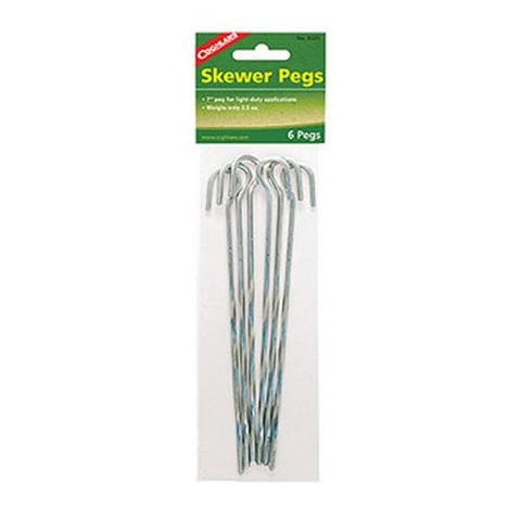 Skewer Steel Tent Pegs, 6-Pack