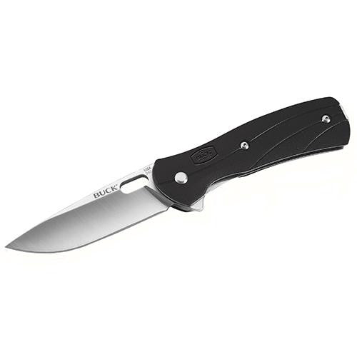 Vantage - Select Small, 2.625" Plain Satin Blade, Drop Point, Black Handle, Boxed