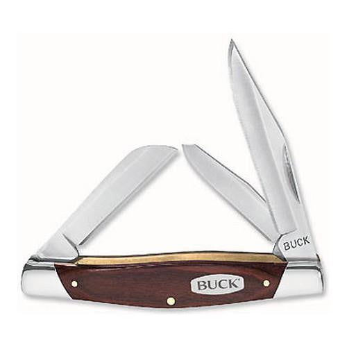 Trio - 2.625" Plain Blade, Clip Point, Spey, Sheepsfoot, Wood Grain Handle, Boxed