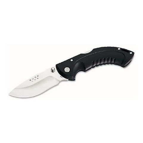 Omni Hunter - Folding, 3" Plain Blade, Drop Point, Black Handle, Boxed