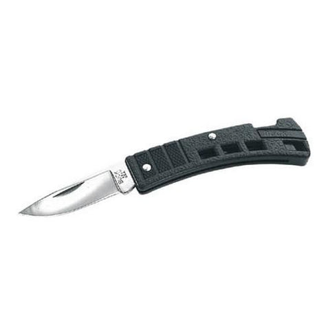 MiniBuck - 1 3-4" Plain Blade, Drop Point, Black Injection Molded Handle, Boxed