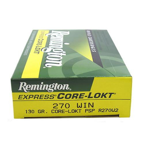 Corelokt Ammunition - 270 Winchester, 130 Grains, Pointed Soft Point, Per 20