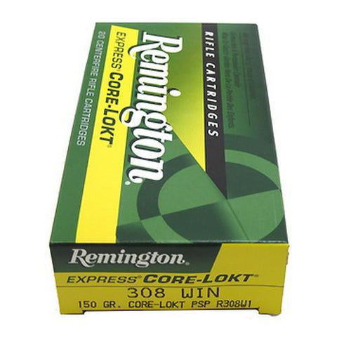 Corelokt Ammunition - 308 Winchester, 150 Grains, Pointed Soft Point, Per 20