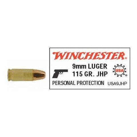 9mm Luger - USA, 115 Grains, Jacketed Hollow Point, Per 50