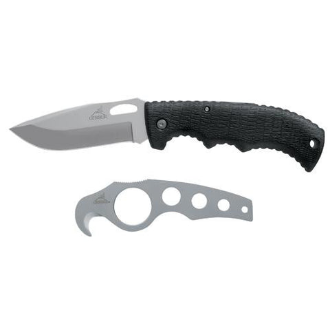 Gator II - Drop Point Serrated w-Guthook, Clam Pack