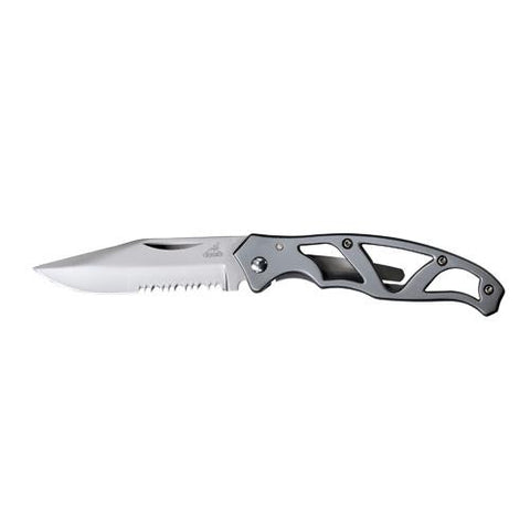 Paraframe Mini - Stainless Steel, Serrated, Clam Pack